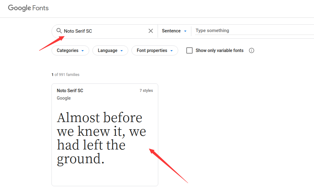 search-google-font